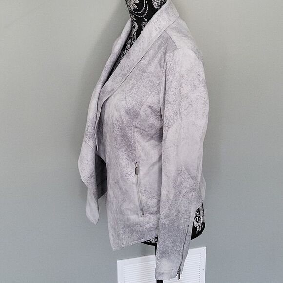 Jones New York Drape Front Jacket (Silver Grey) Women's Jacket - Picture 3 of 6